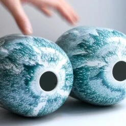 Hana Vase - Large(Hana Vase Large) -Arhoj Hana New Plum Big Andromeda Green4