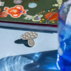 Metal Pin: Series #3(Metal Pin Series 3 Glow Shroom) -Arhoj Mushroom glow pin 3 2