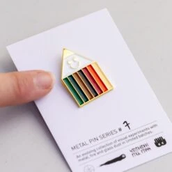 Metal Pin: Series #7(Metal Pin Series 7 Penny Gold) -Arhoj Stationery 06