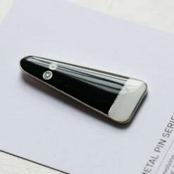 Metal Pin: Series #2(Metal Pin Series 2 Black Glitter Ghost) -Arhoj pin black 3