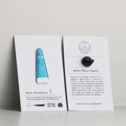 Metal Pin: Series #2(Metal Pin Series 2 Blue Glitter Ghost) -Arhoj pin blueghost 2