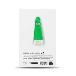 Metal Pin: Series #2(Metal Pin Series 2 Green Glitter Ghost)