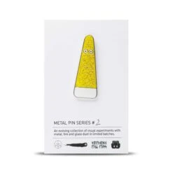 Metal Pin: Series #2(Metal Pin Series 2 Yellow Glitter Ghost)